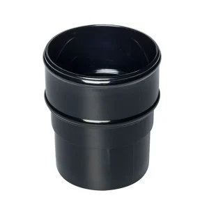 Round Pipe Socket - Black