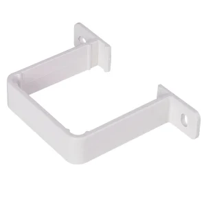 Square Downpipe Clip - White
