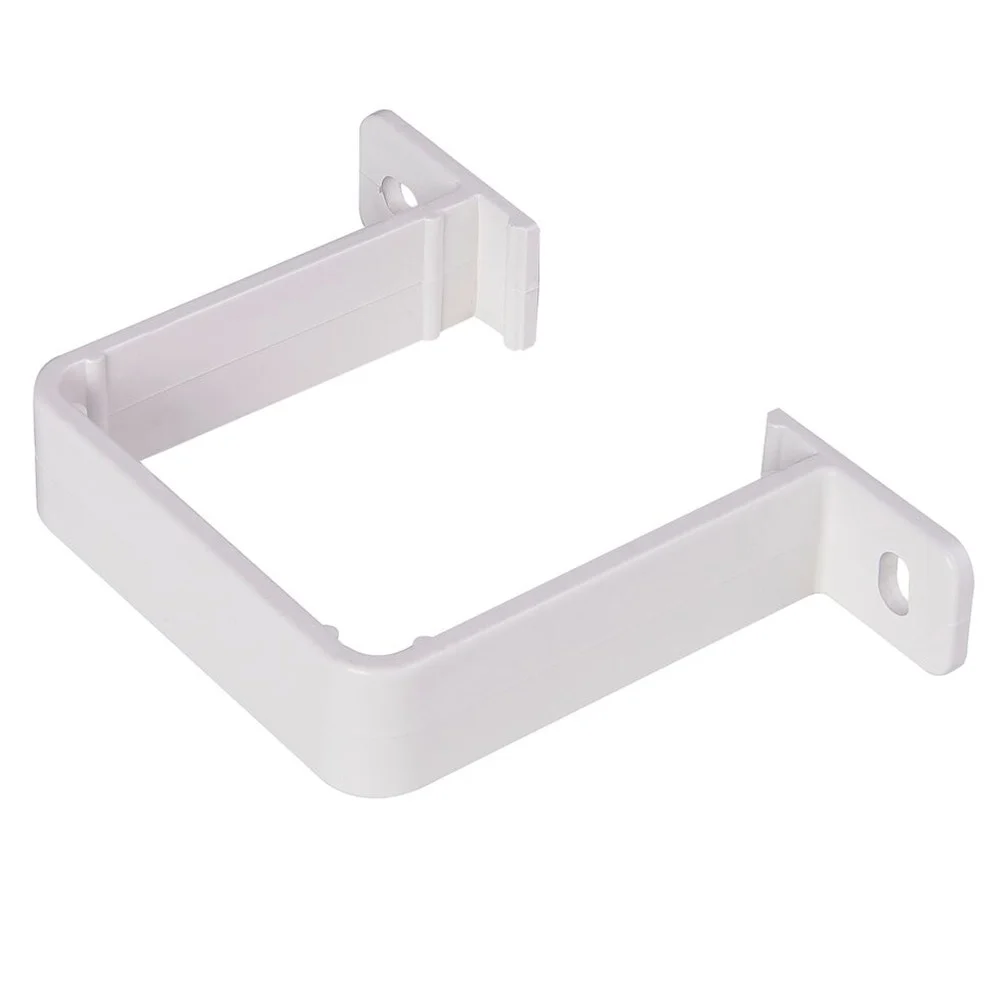 Square Downpipe Clip - White