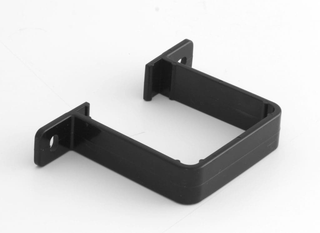 Square Downpipe Clip (Flush) - Black