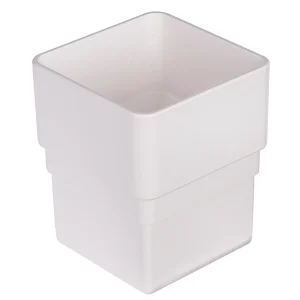 Square Pipe Socket - White
