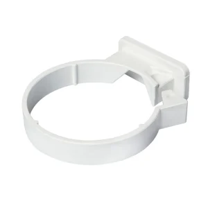 round downpipe clip - white